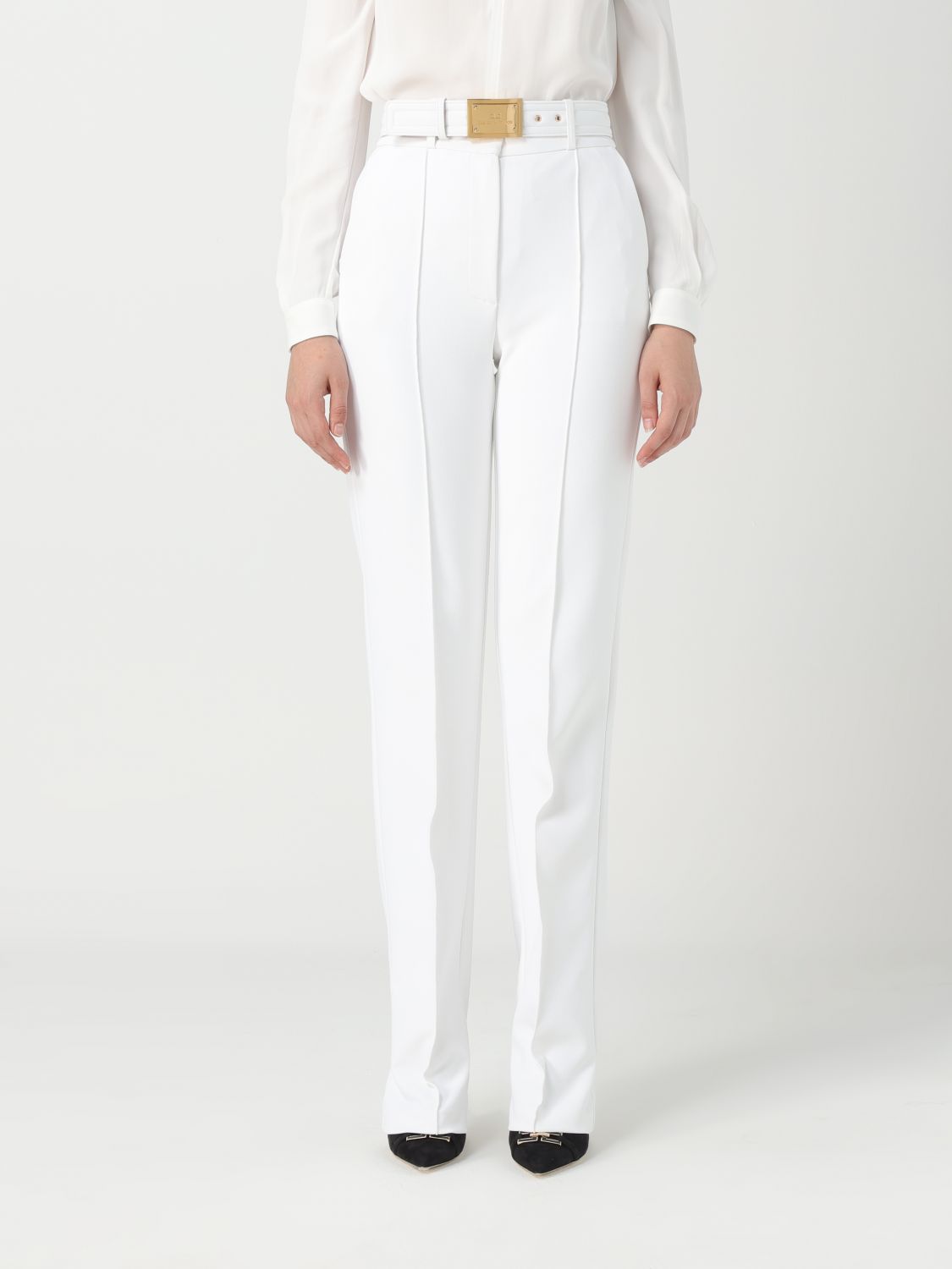 Elisabetta Franchi Trousers ELISABETTA FRANCHI Woman colour Ivory