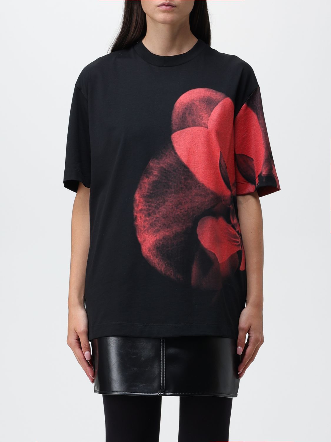 Alexander McQueen T-Shirt ALEXANDER MCQUEEN Woman colour Black