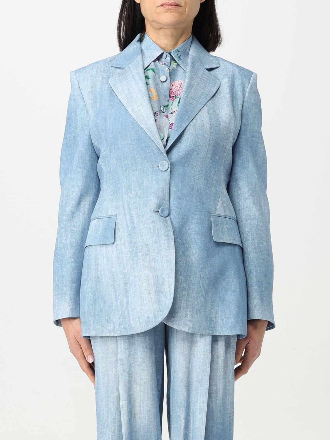 Ermanno Scervino Blazer ERMANNO SCERVINO Woman colour Gnawed Blue