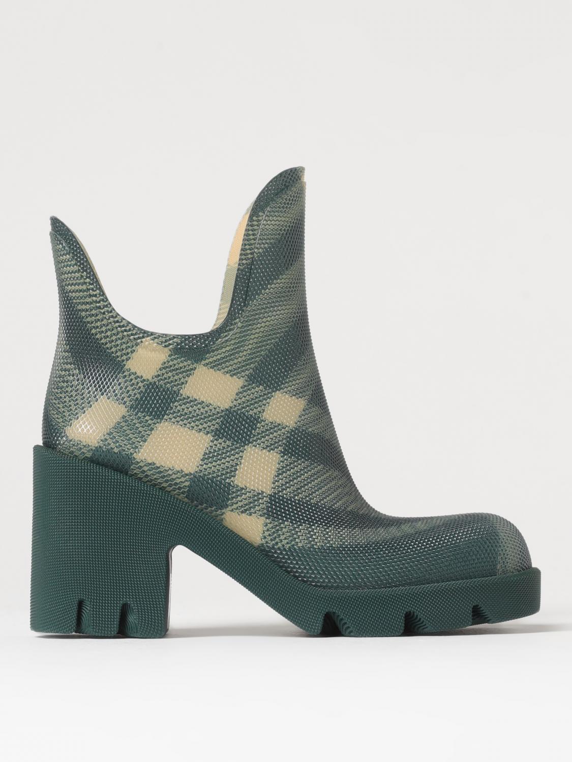 Burberry Flat Ankle Boots BURBERRY Woman colour Green