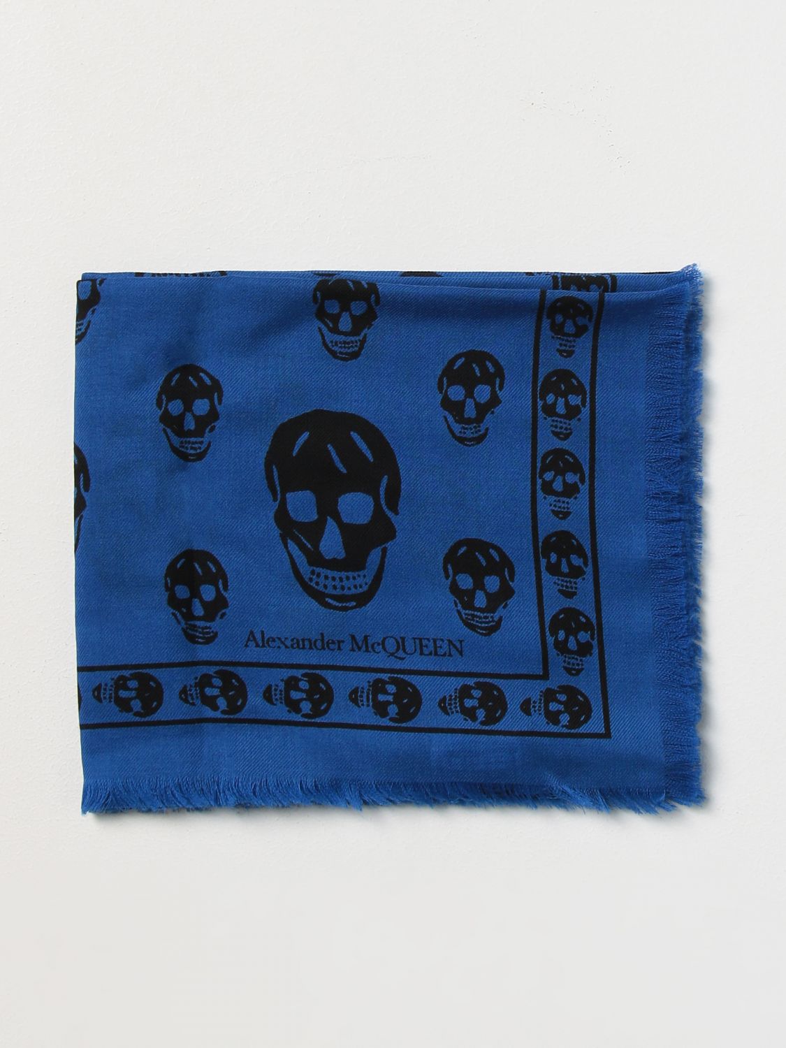 Alexander McQueen Scarf ALEXANDER MCQUEEN Woman colour Marine