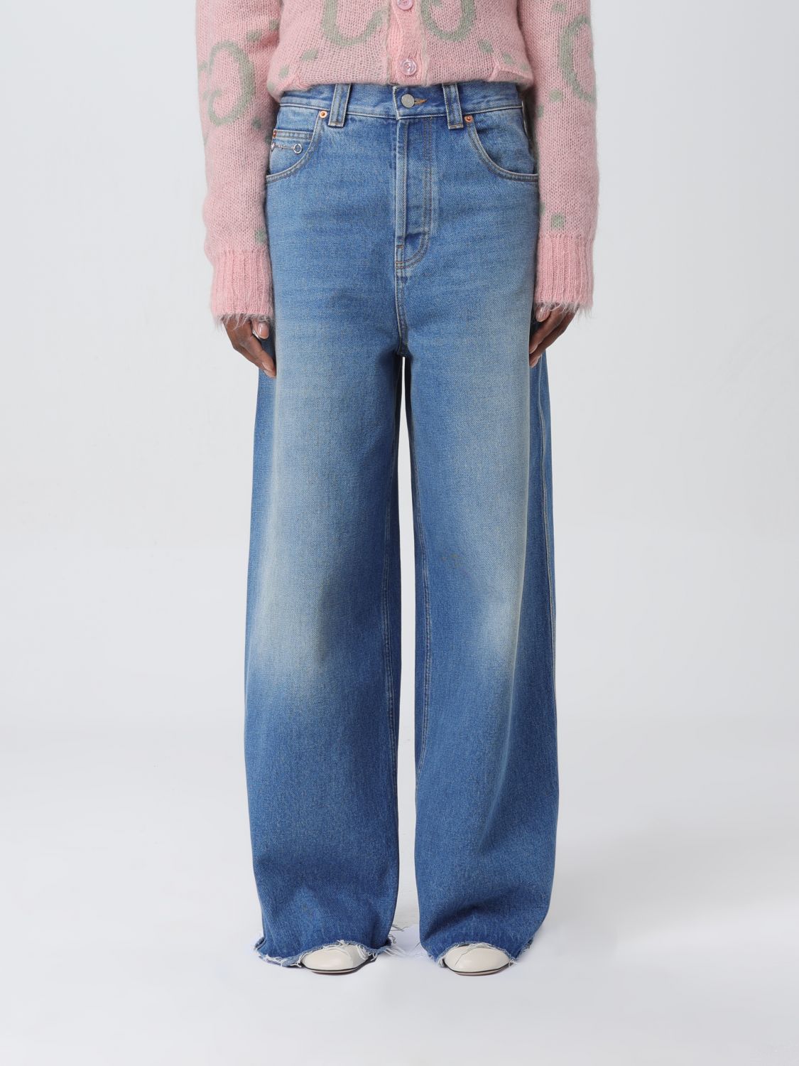 Gucci Trousers GUCCI Woman colour Blue