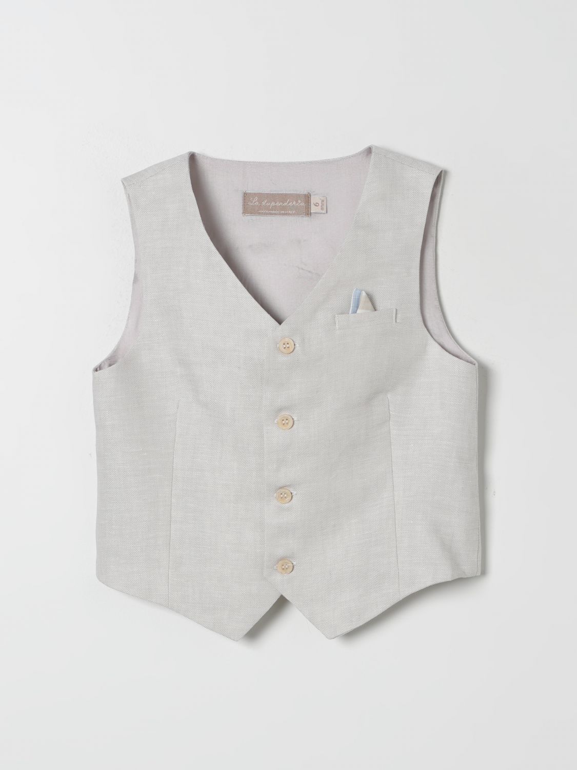 La Stupenderia Waistcoat LA STUPENDERIA Kids color Grey