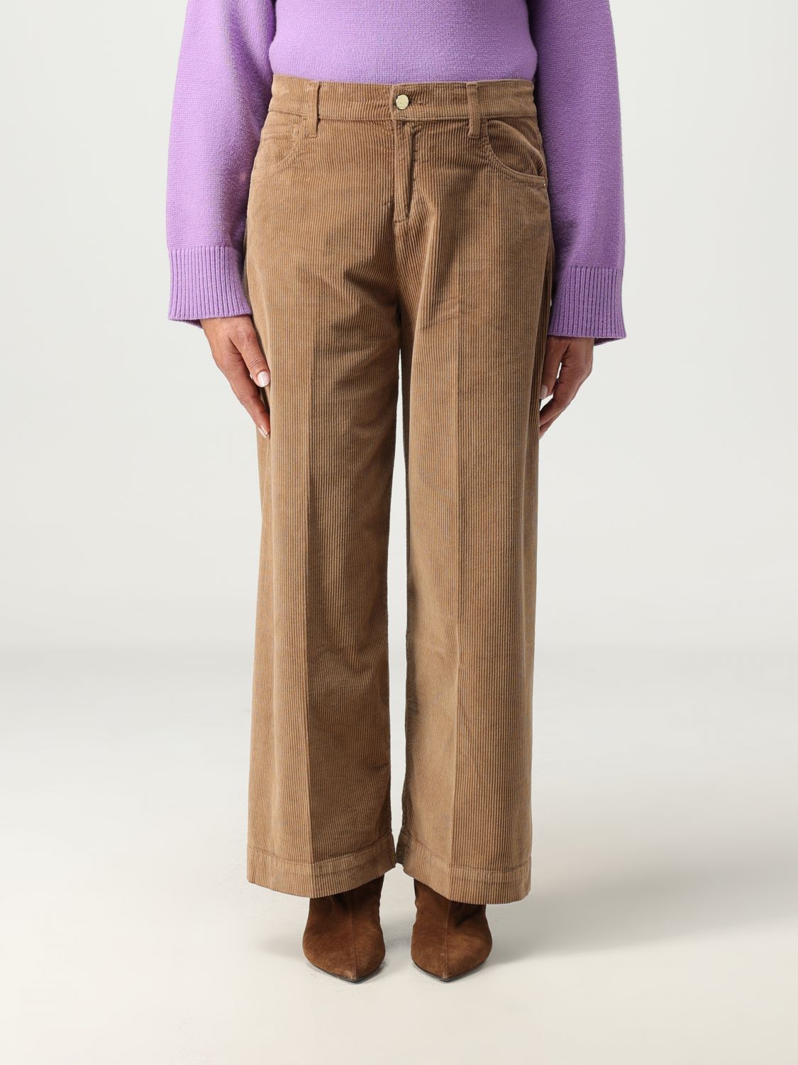 Kaos Trousers KAOS Woman colour Camel