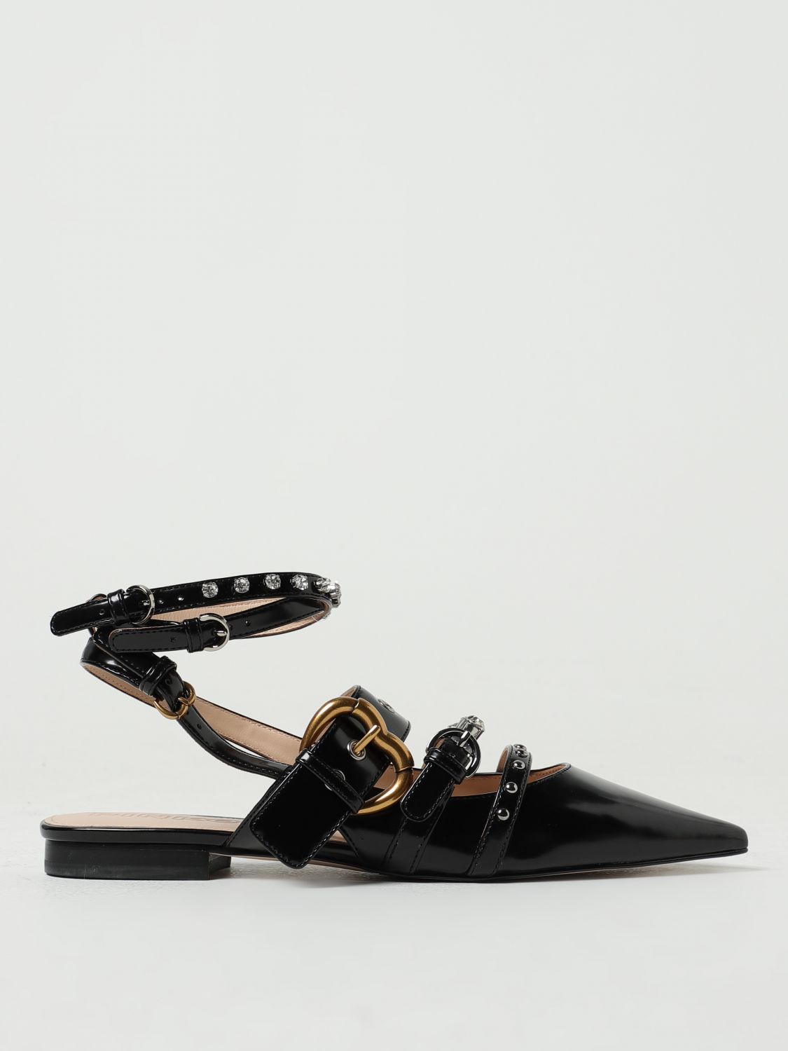 Pinko Flat Shoes PINKO Woman colour Black