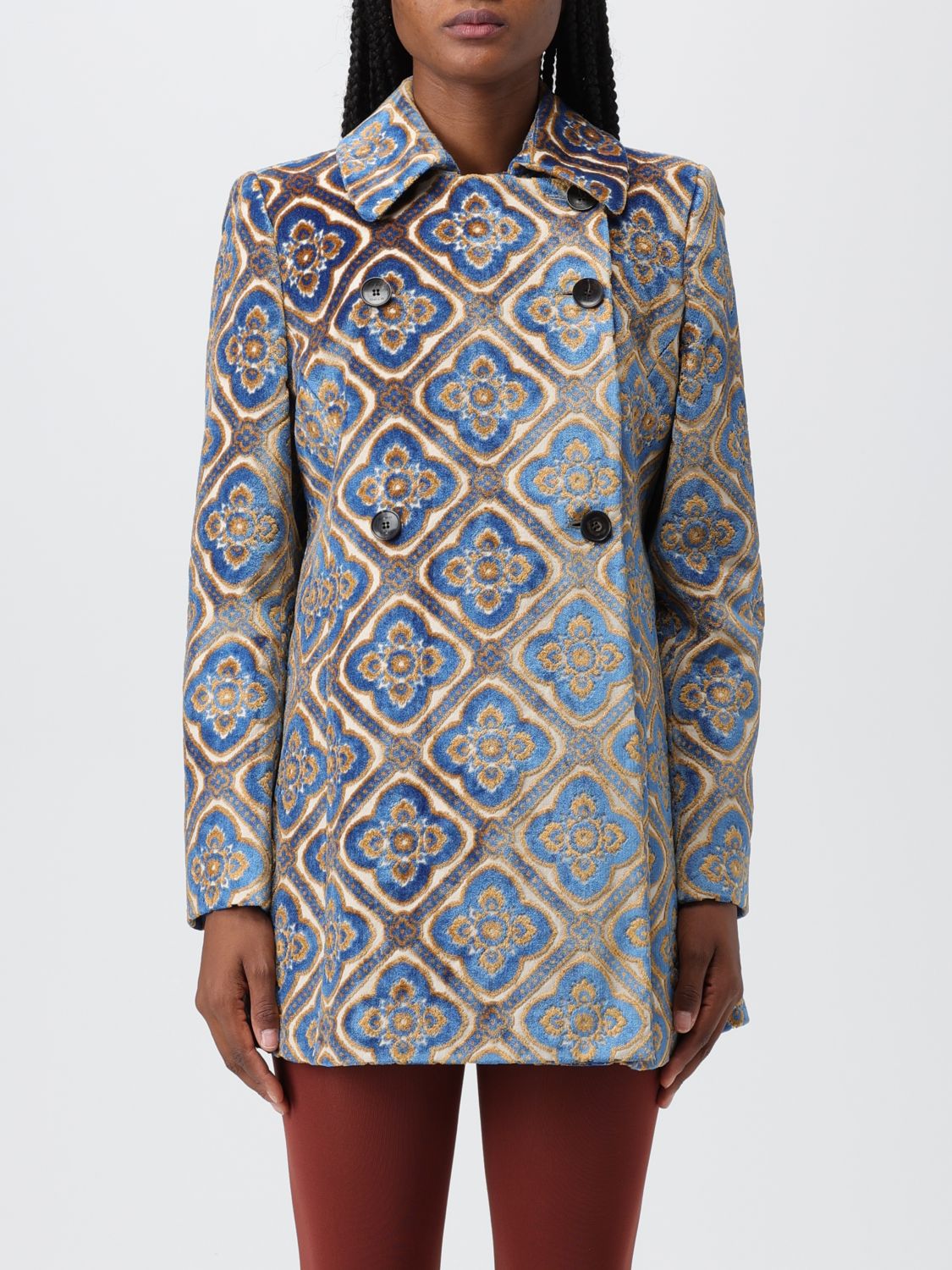 Etro Coat ETRO Woman colour Blue