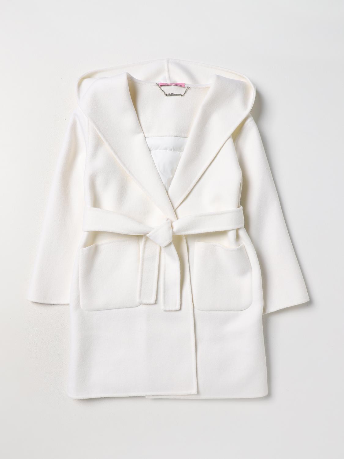 Miss Blumarine Coat MISS BLUMARINE Kids colour White