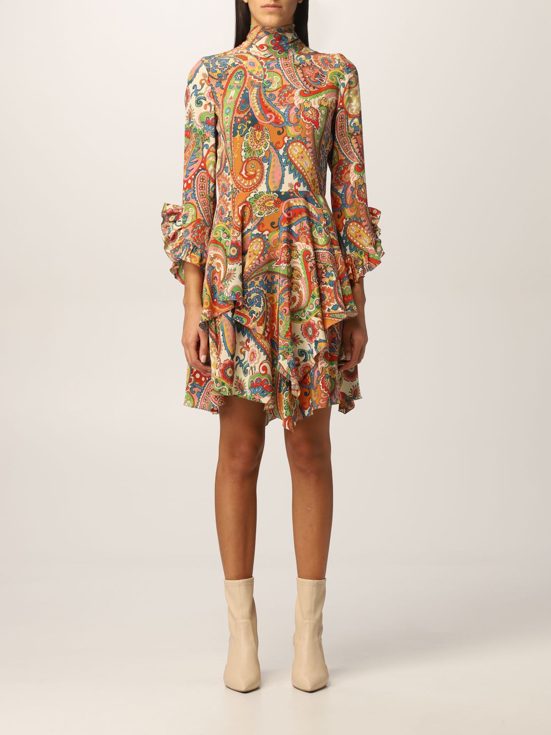 Etro Etro mini dress in paisley silk