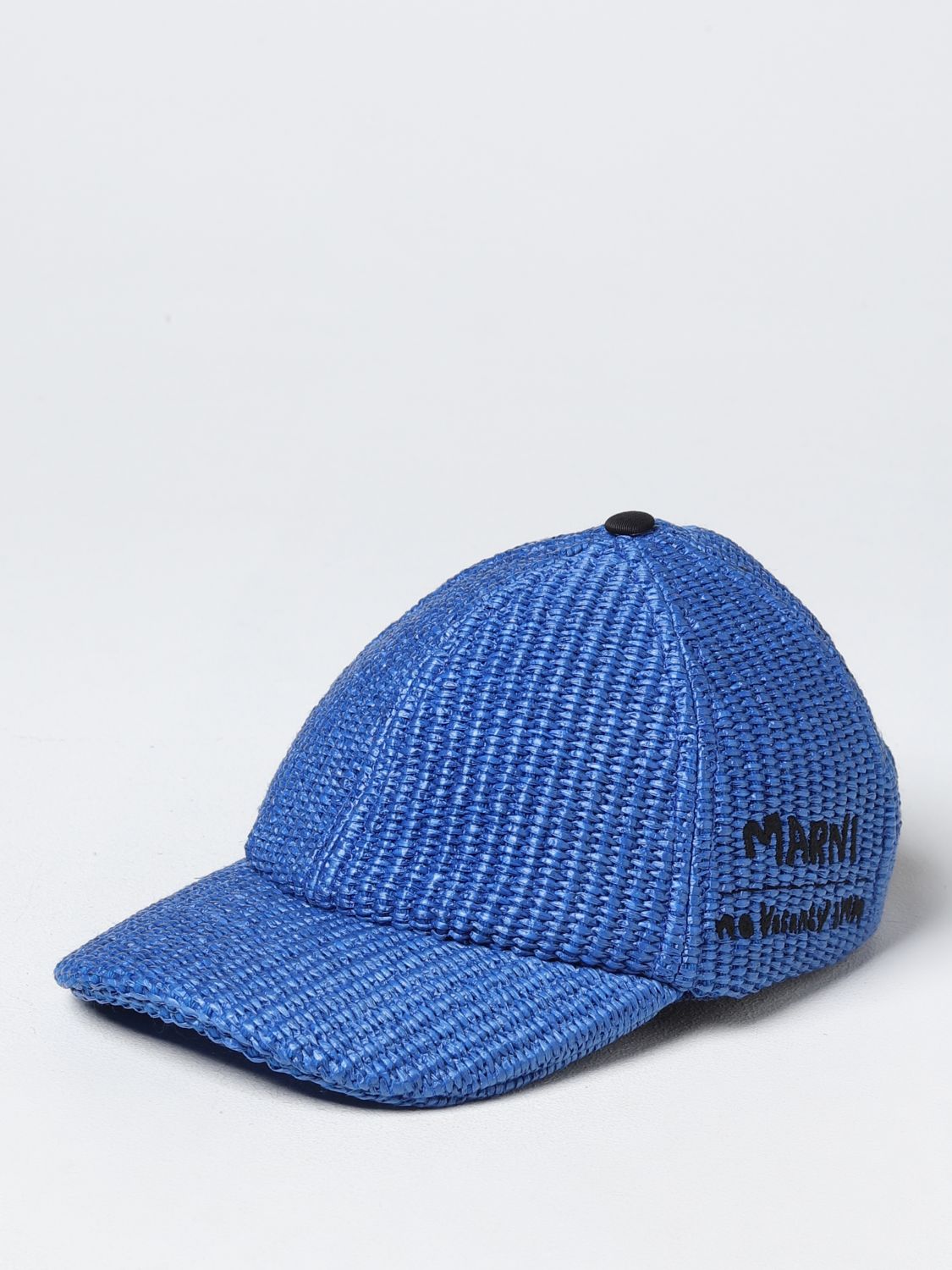 Marni X No Vacancy Inn Hat MARNI X NO VACANCY INN Men colour Gnawed Blue