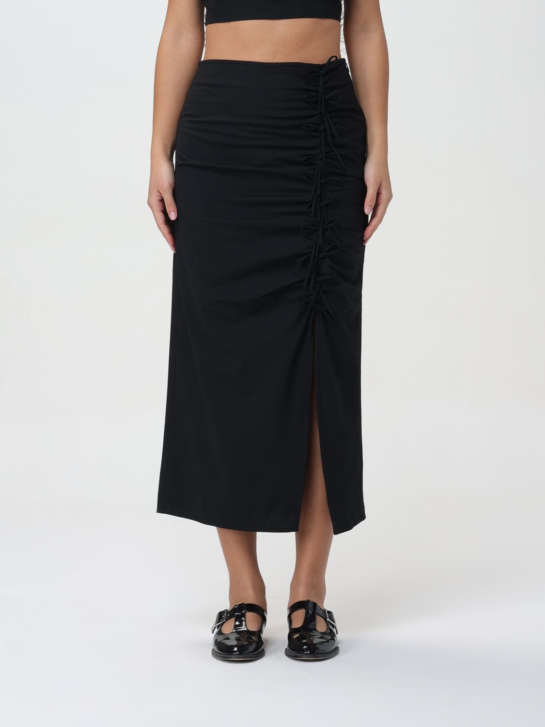 Ganni Skirt GANNI Woman colour Black