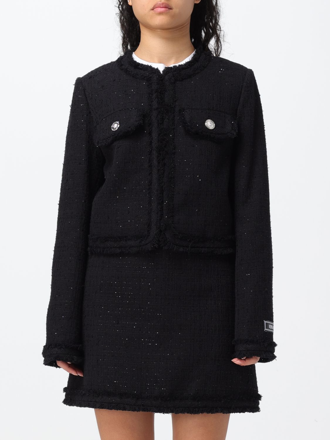 Versace Jacket VERSACE Woman colour Black
