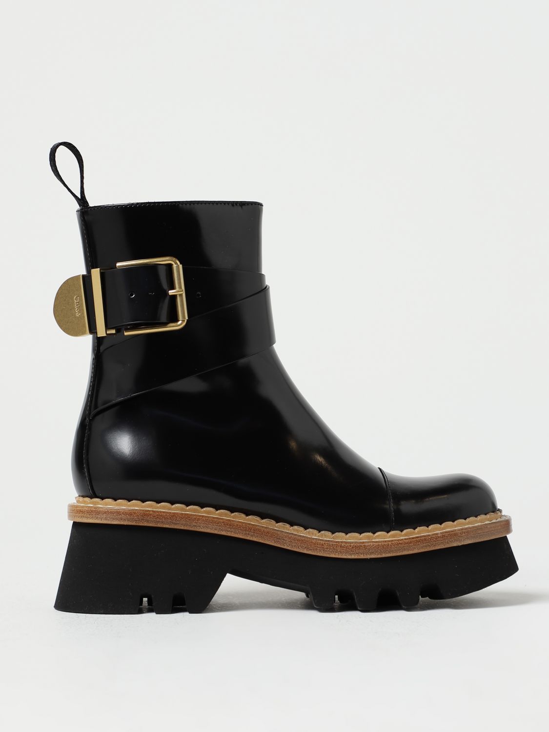 Chloé Flat Ankle Boots CHLOÉ Woman colour Black