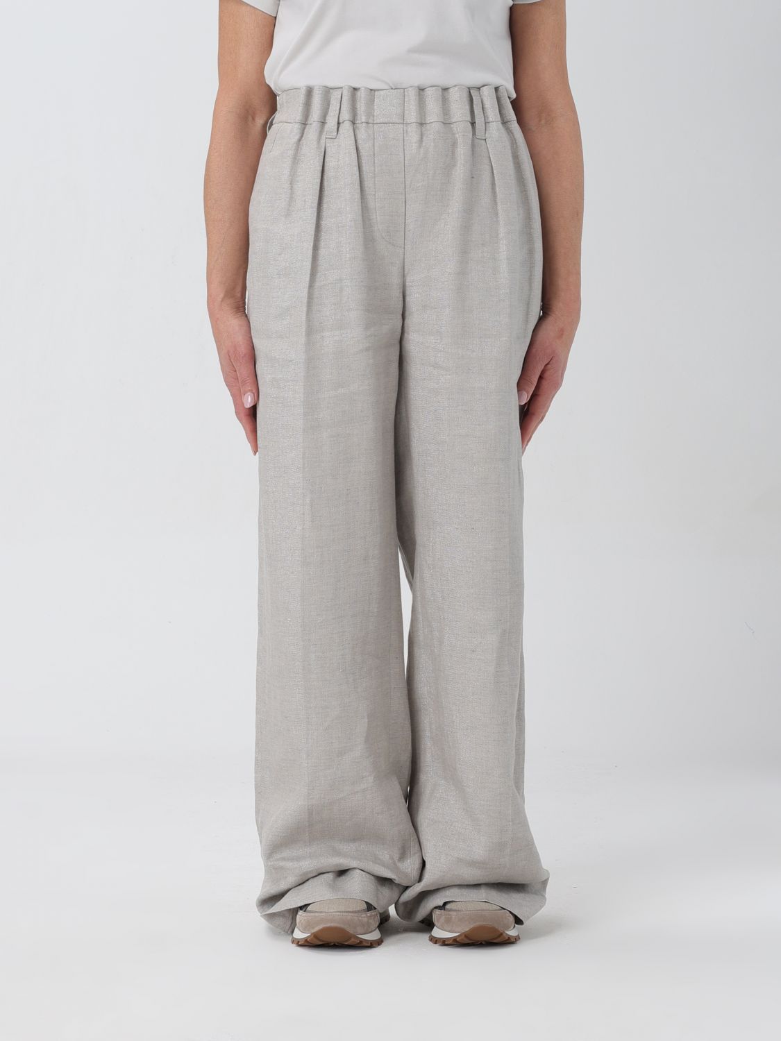 Brunello Cucinelli Trousers BRUNELLO CUCINELLI Woman colour Grey