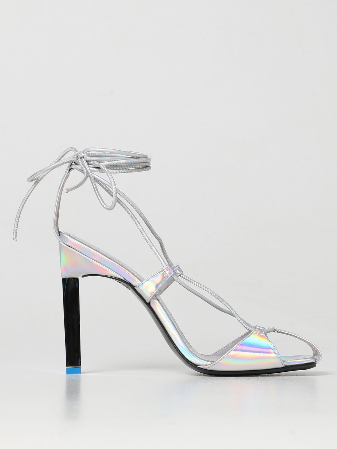 The Attico Heeled Sandals THE ATTICO Woman colour Silver