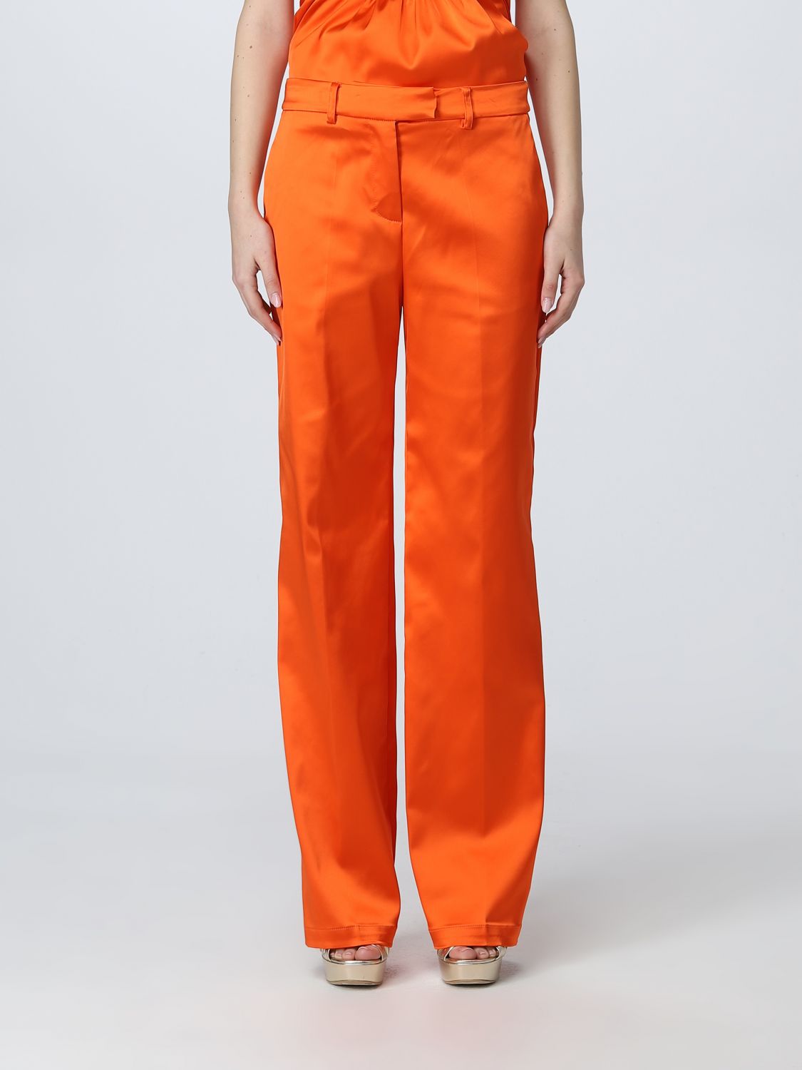 Semicouture Trousers SEMICOUTURE Woman colour Orange