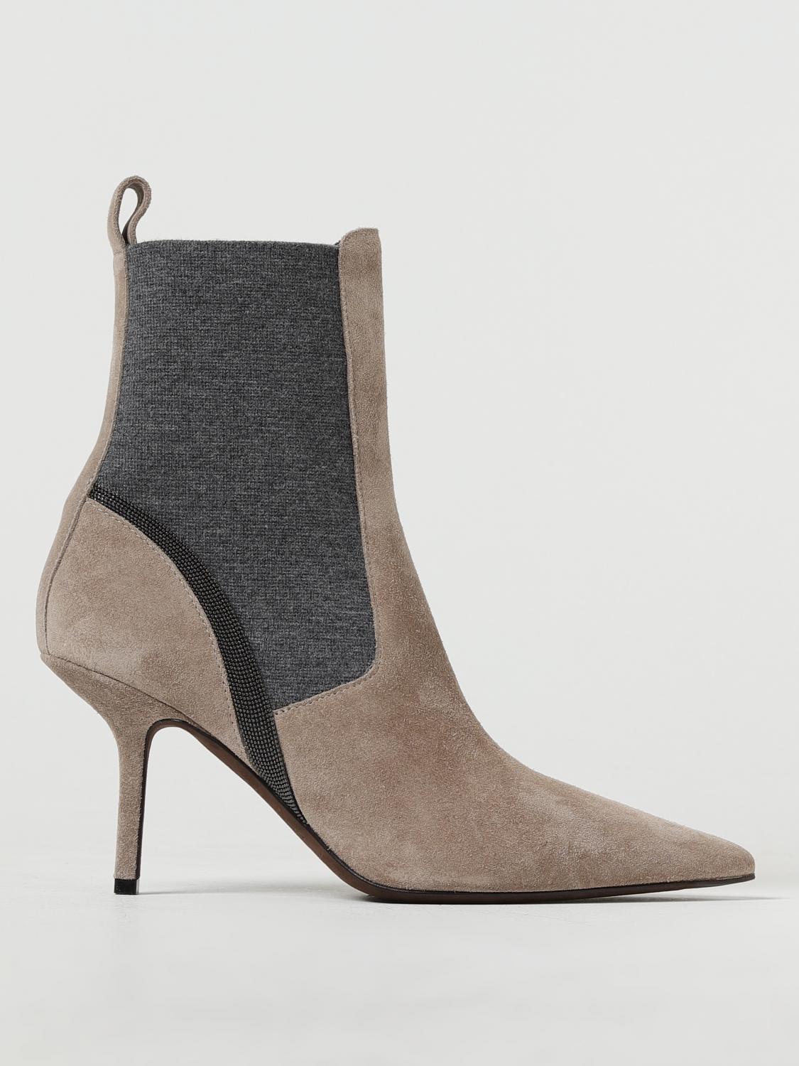 Brunello Cucinelli Flat Ankle Boots BRUNELLO CUCINELLI Woman colour Grey