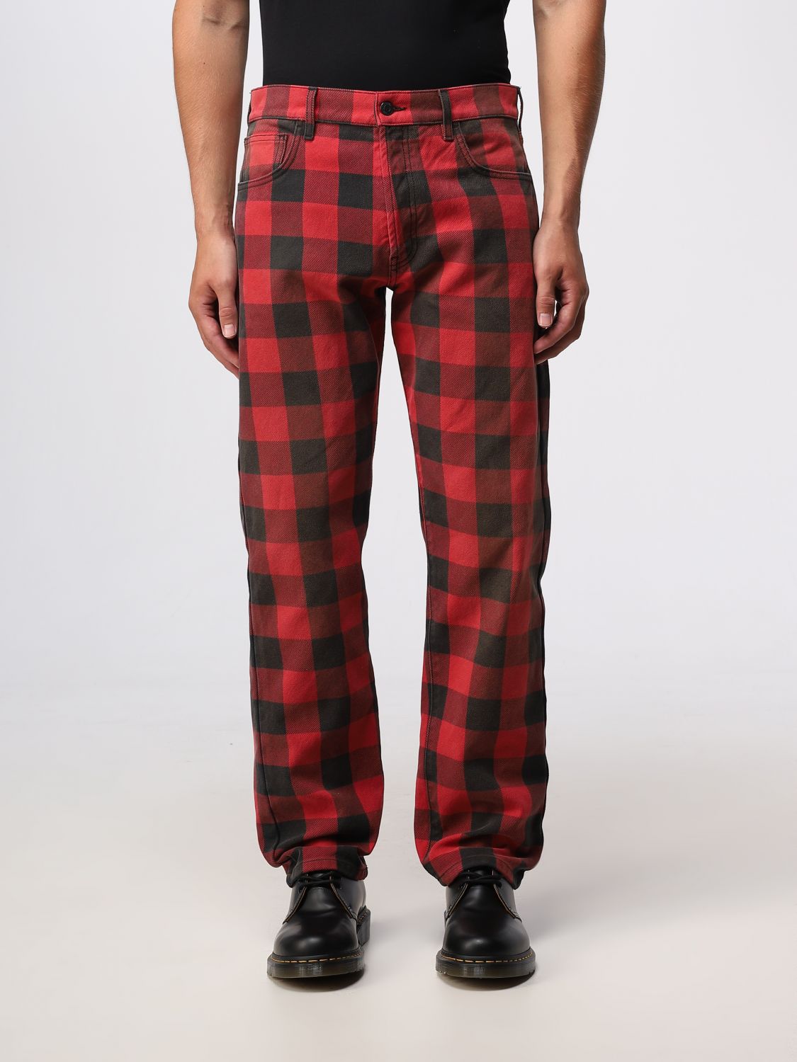 Moschino Couture Trousers MOSCHINO COUTURE Men colour Red