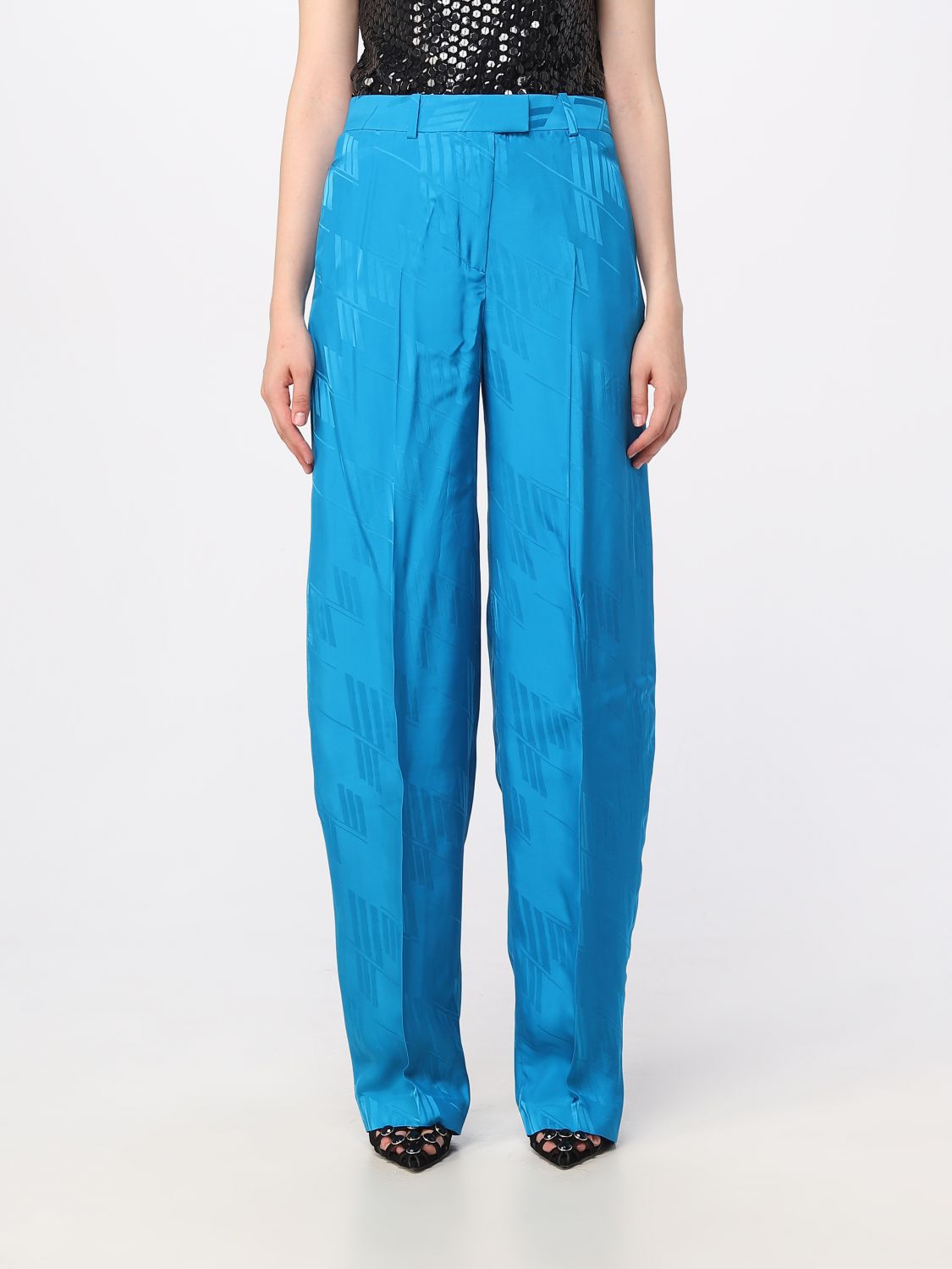 The Attico Trousers THE ATTICO Woman colour Turquoise