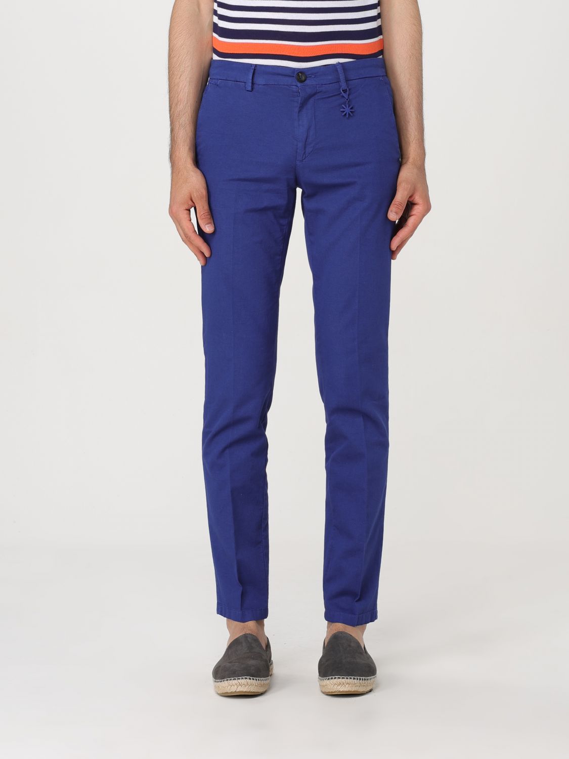 Manuel Ritz Trousers MANUEL RITZ Men colour Blue