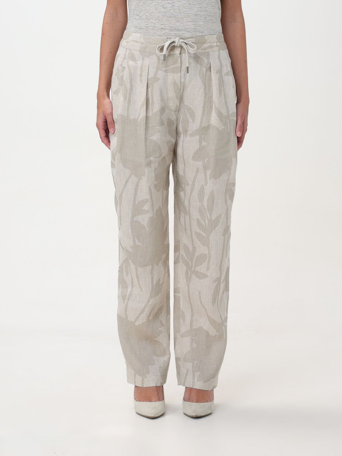 Brunello Cucinelli Trousers BRUNELLO CUCINELLI Woman colour Natural