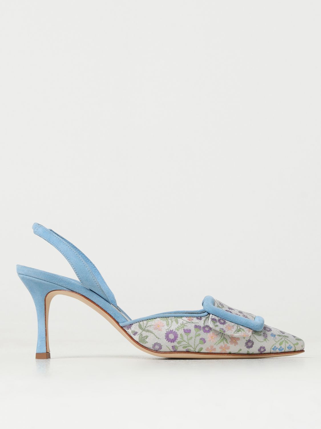 Manolo Blahnik High Heel Shoes MANOLO BLAHNIK Woman colour Gnawed Blue