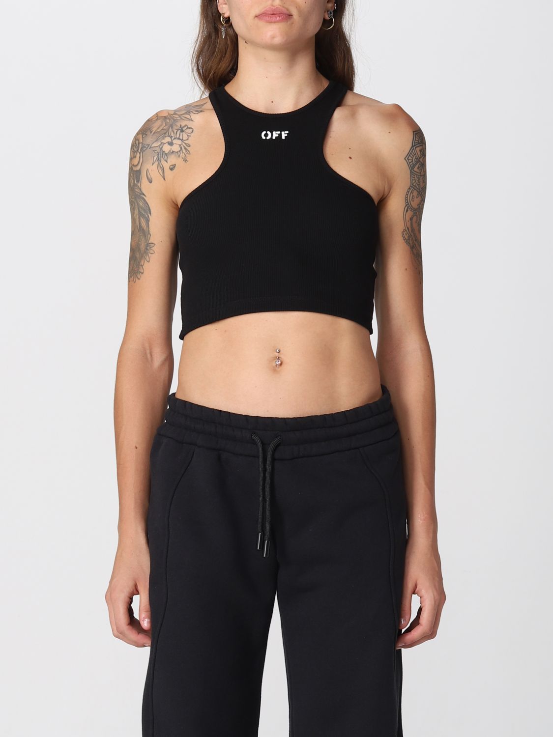 OFF-WHITE Top OFF-WHITE Woman colour Black