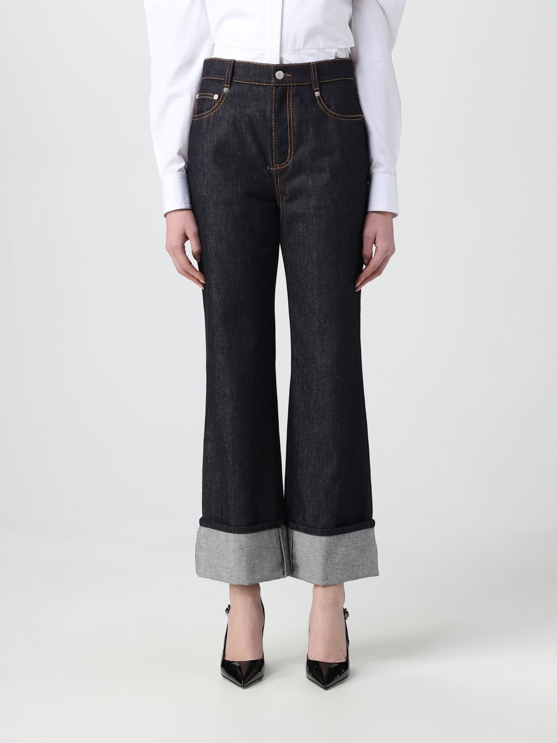 Alexander McQueen Jeans ALEXANDER MCQUEEN Woman colour Blue