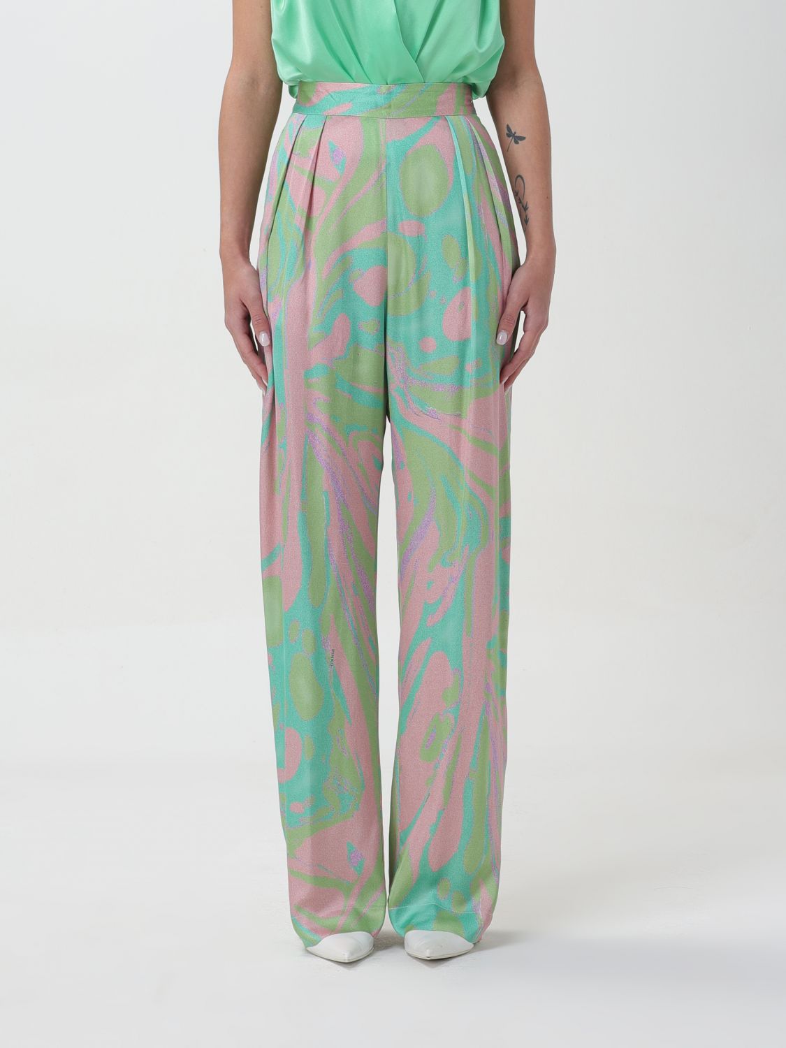 Pinko Trousers PINKO Woman colour Green