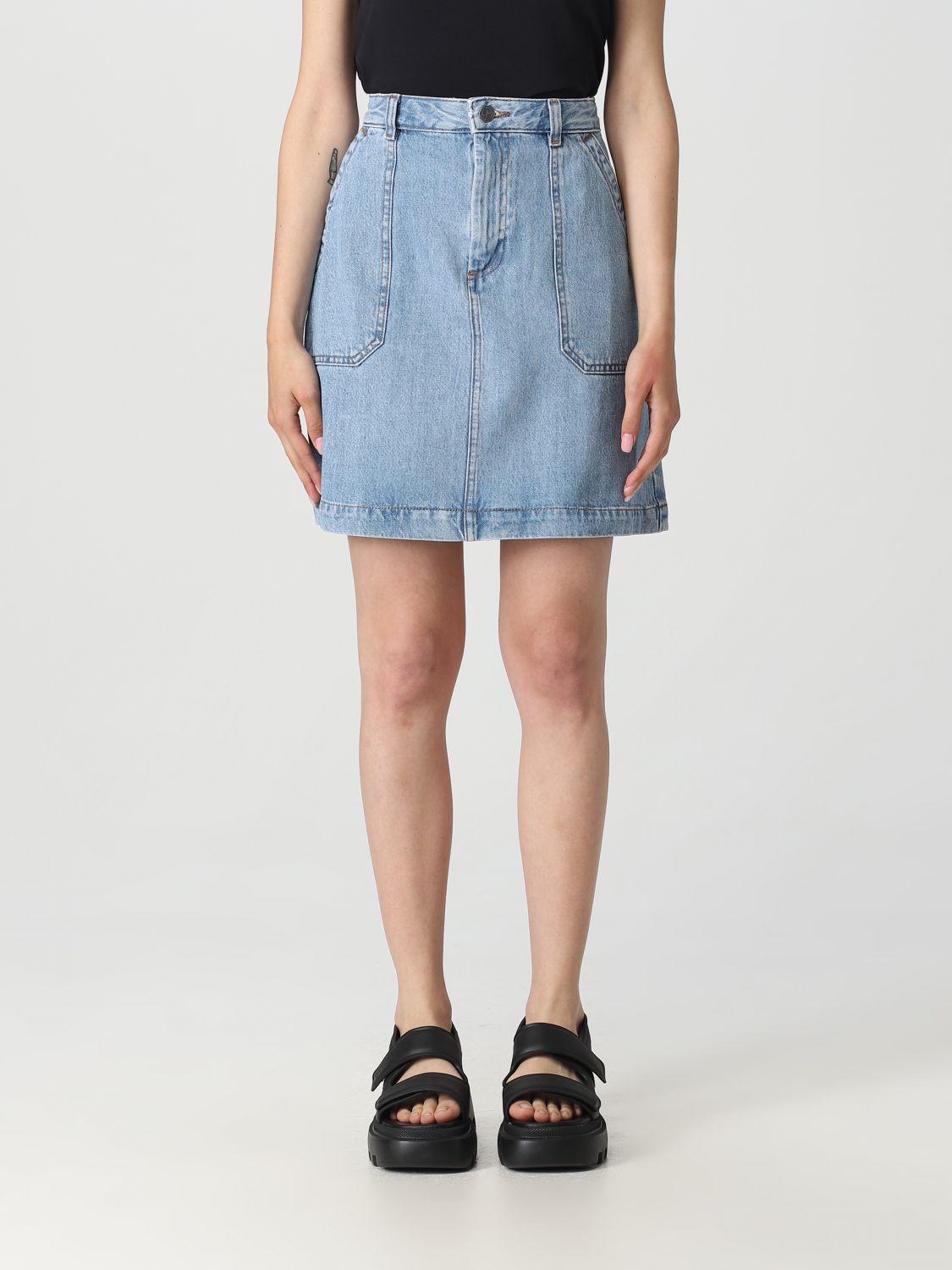 A.P.C. Skirt A.P.C. Woman colour Blue