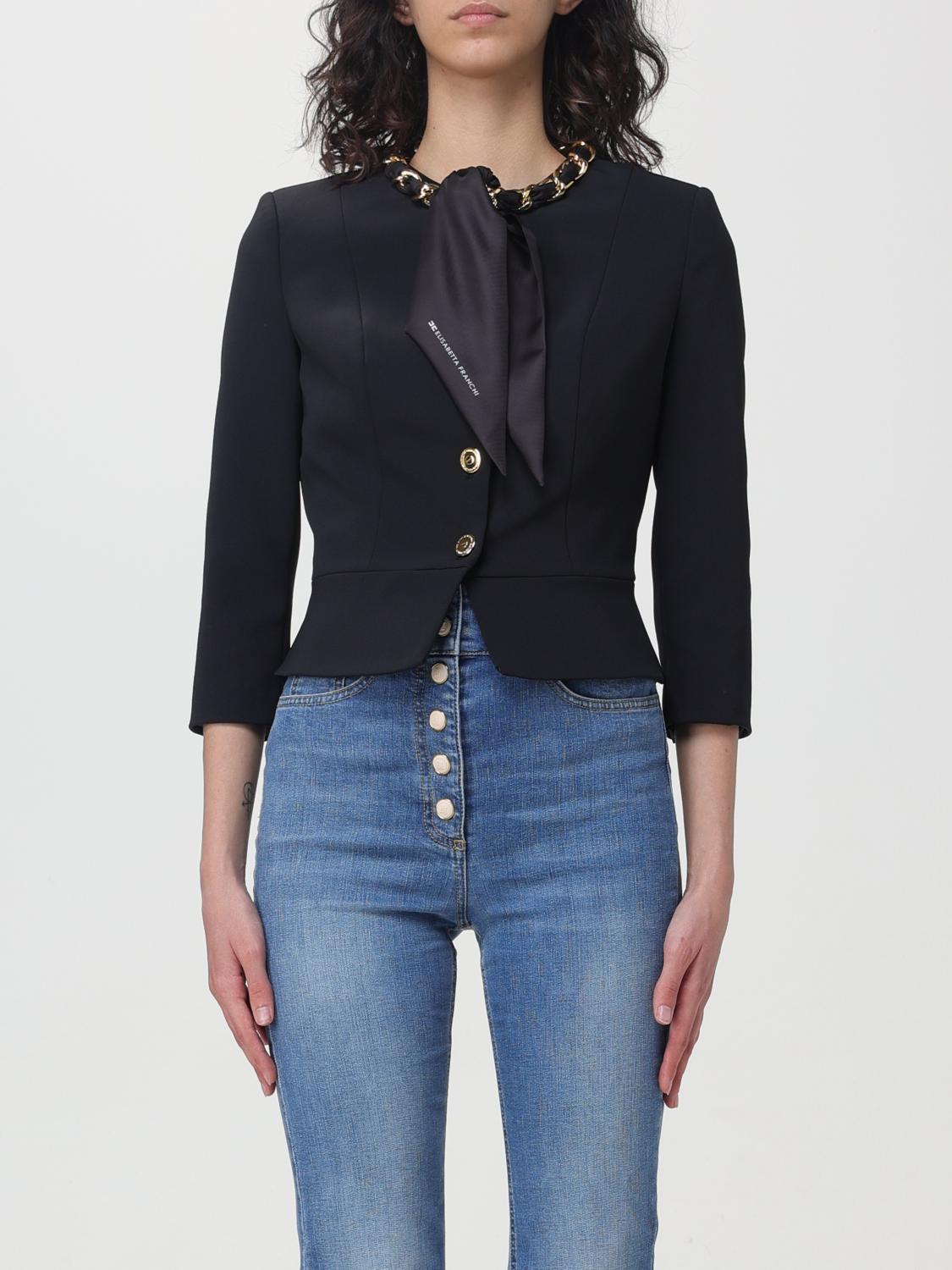 Elisabetta Franchi Jacket ELISABETTA FRANCHI Woman colour Black