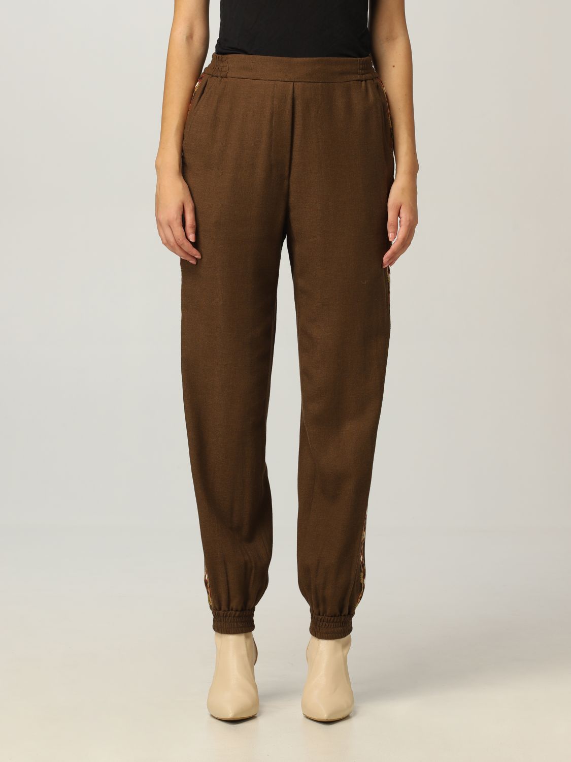 Etro Etro trousers in wool and cotton blend