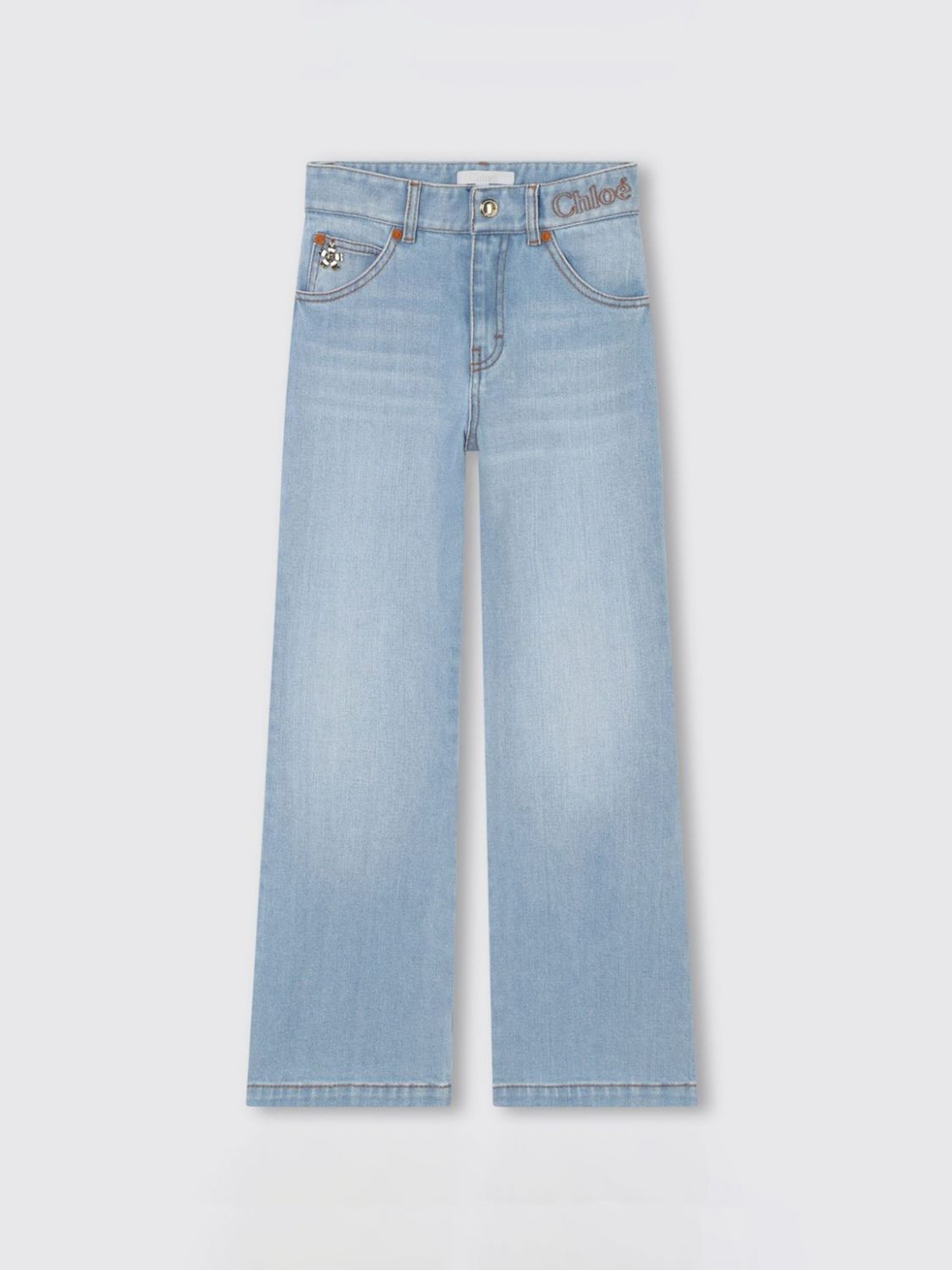 Chloé Jeans CHLOÉ Kids colour Grey