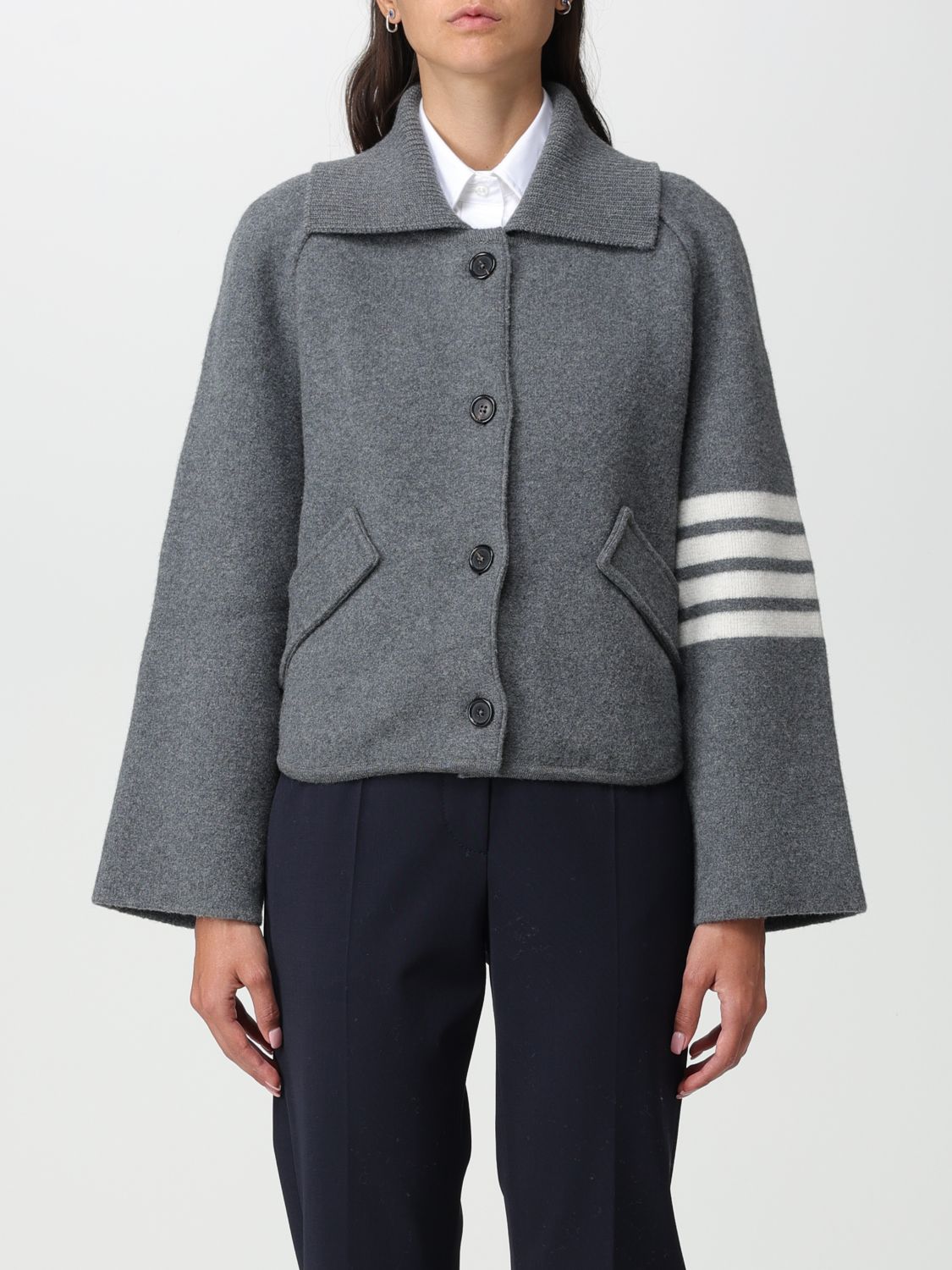 Thom Browne Jacket THOM BROWNE Woman colour Grey