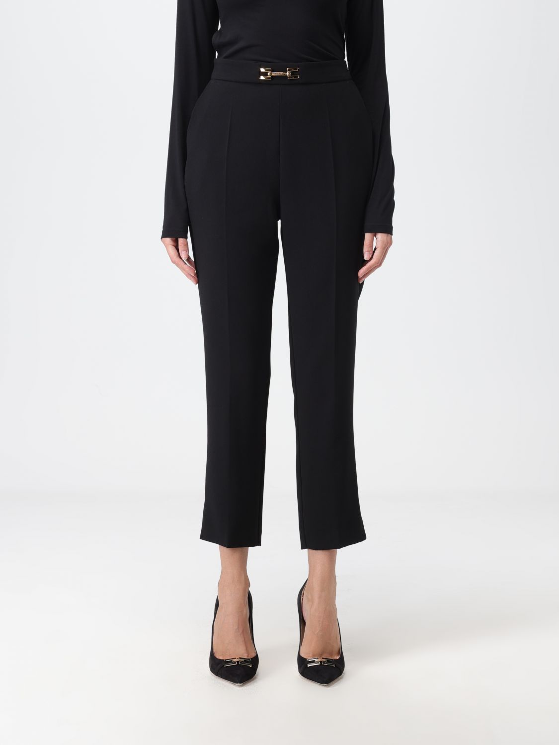 Elisabetta Franchi Trousers ELISABETTA FRANCHI Woman colour Black