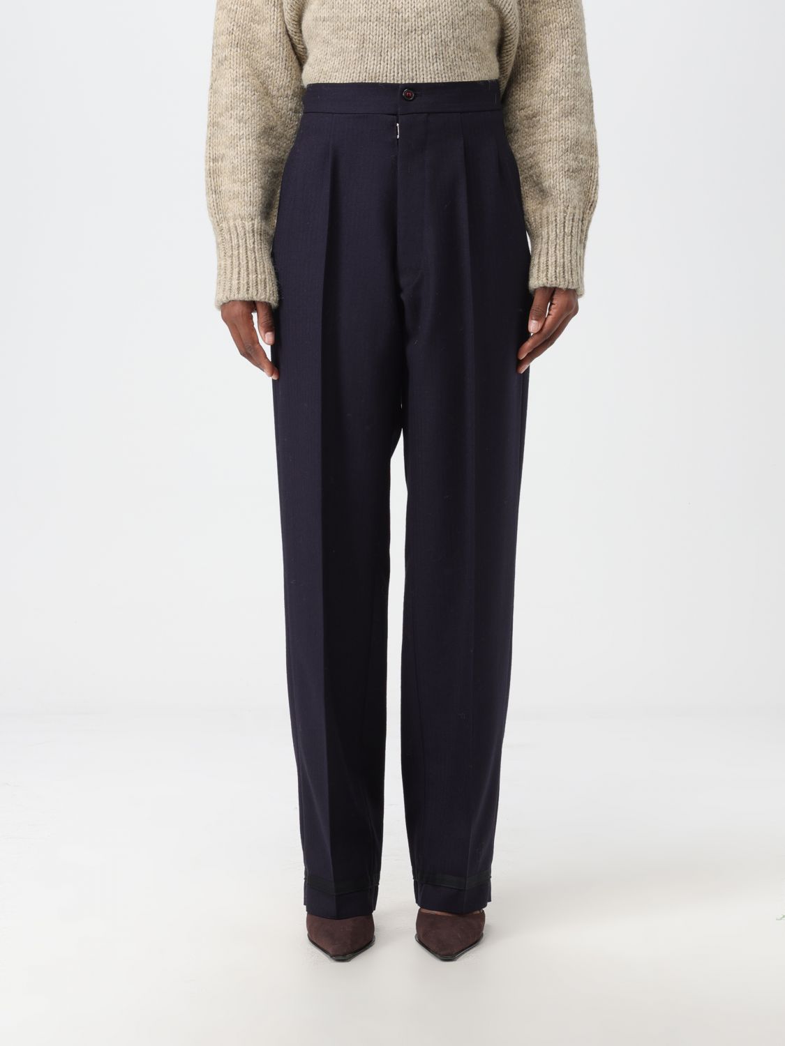 Maison Margiela Trousers MAISON MARGIELA Woman colour Blue