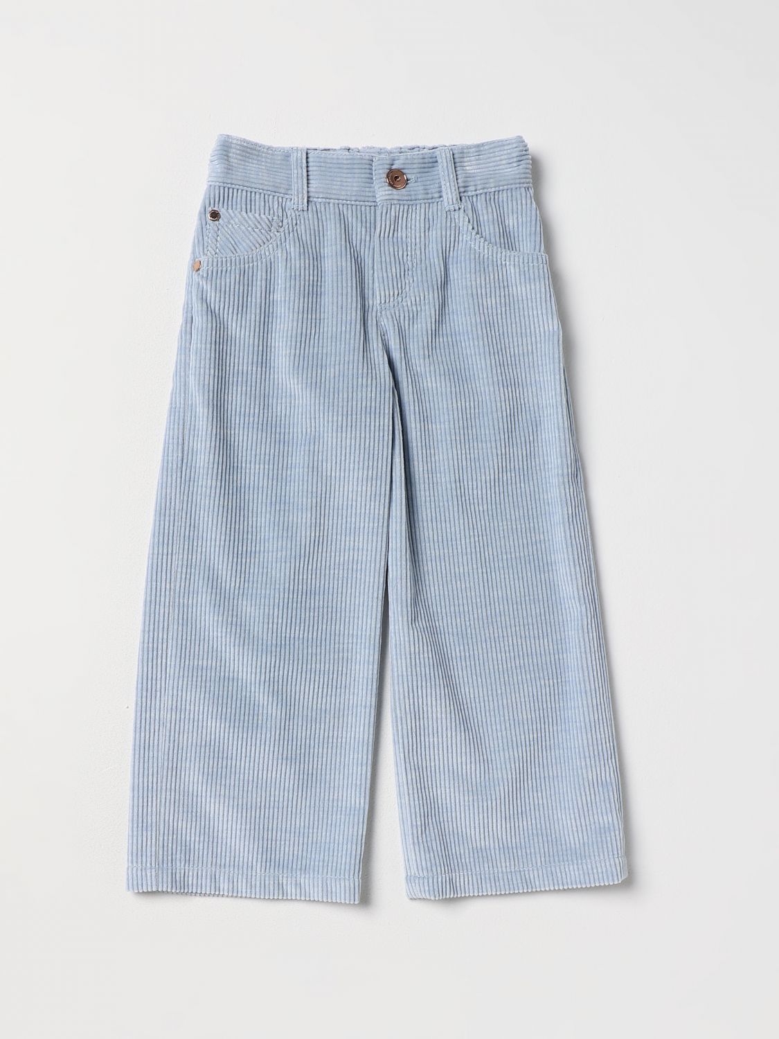 Brunello Cucinelli Trousers BRUNELLO CUCINELLI Kids colour Sky