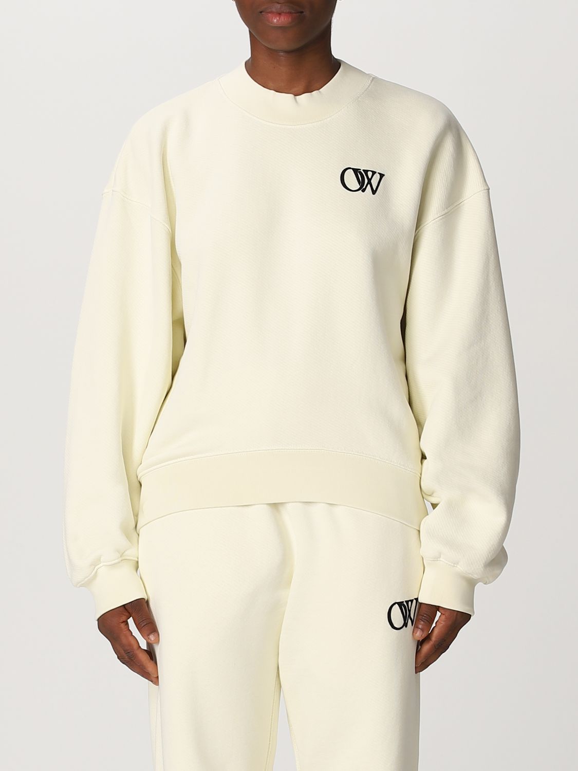 OFF-WHITE Sweatshirt OFF-WHITE Woman colour Beige