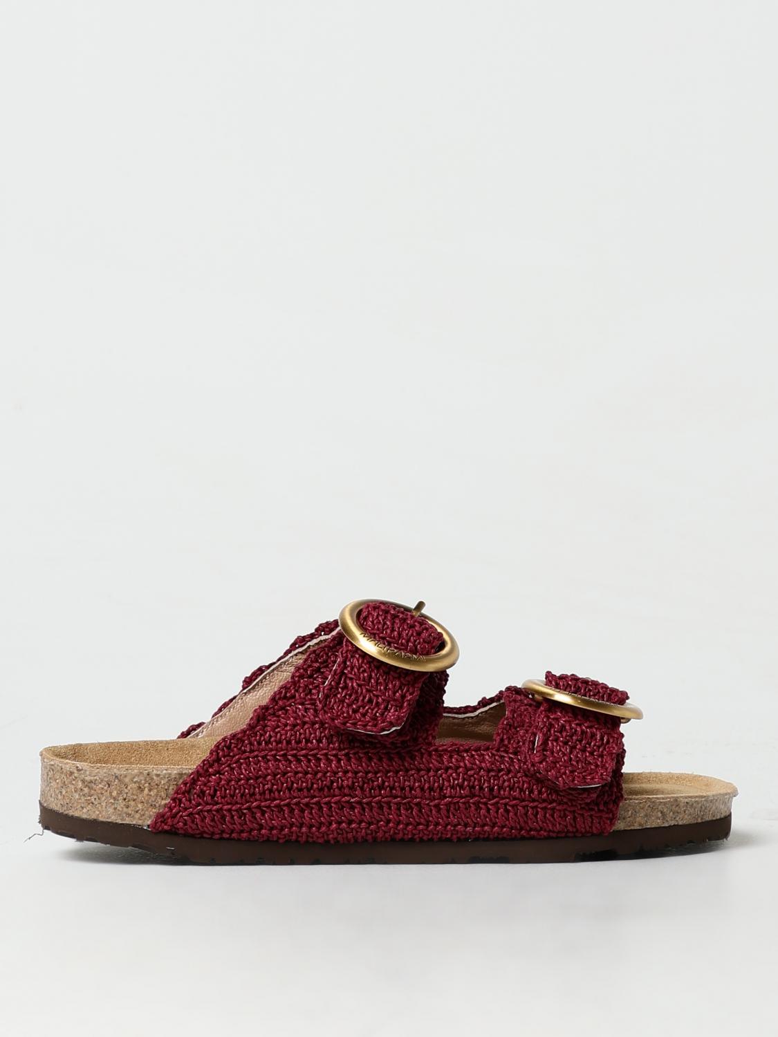 Maliparmi Flat Sandals MALIPARMI Woman color Burgundy