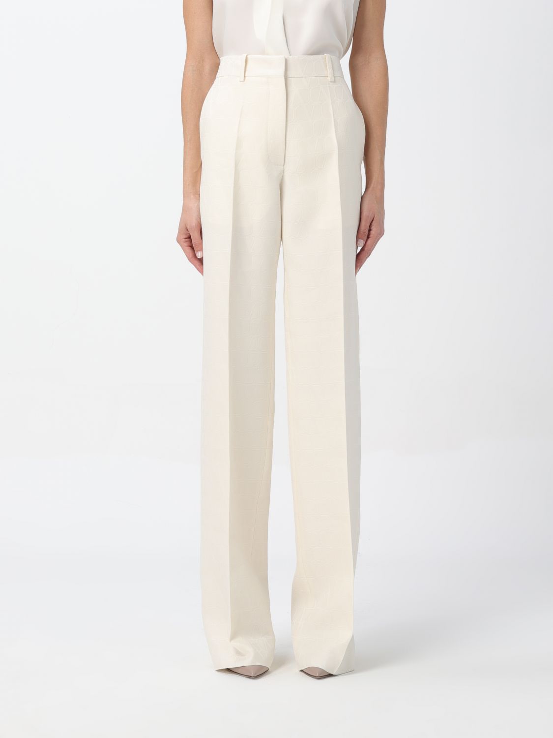 Valentino Trousers VALENTINO Woman colour Ivory