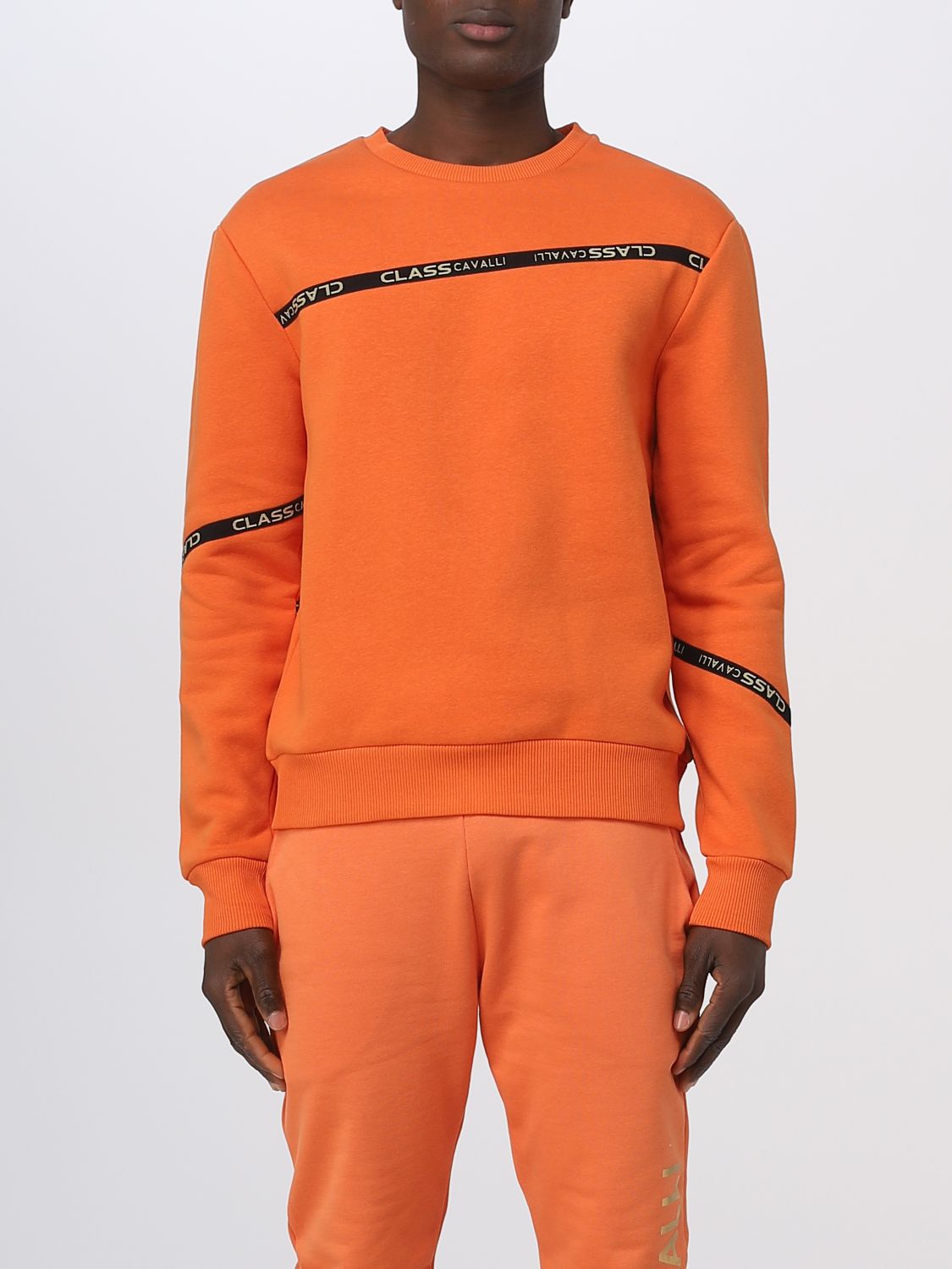 Class Roberto Cavalli Sweatshirt CLASS ROBERTO CAVALLI Men colour Orange