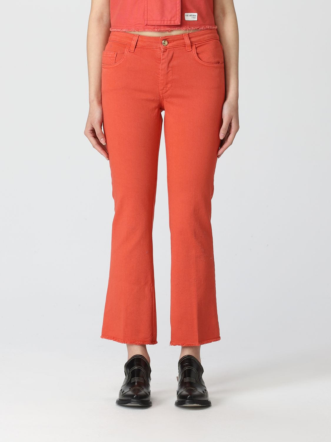 Fay Trousers FAY Woman colour Red