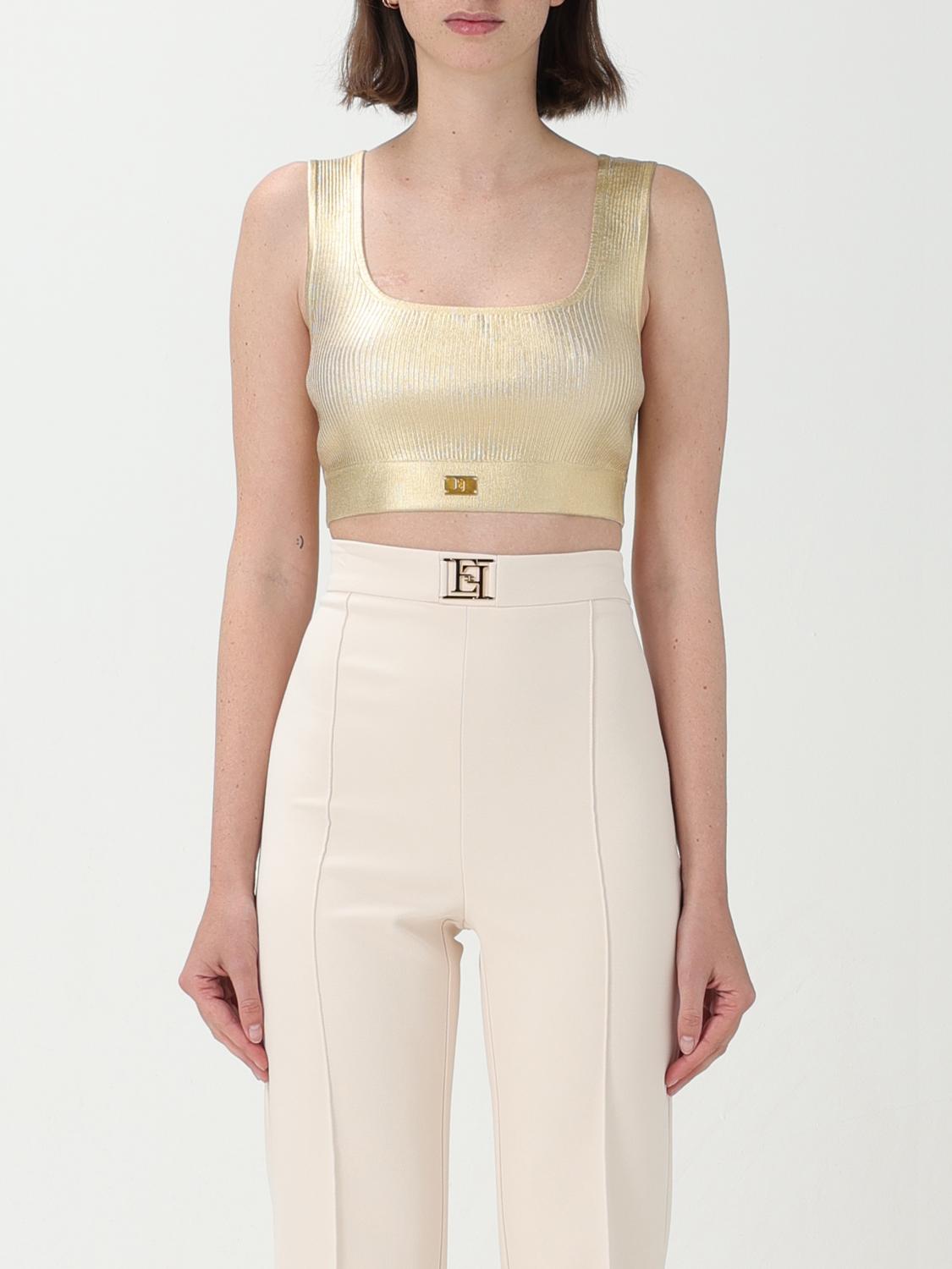 Elisabetta Franchi Top ELISABETTA FRANCHI Woman colour Gold