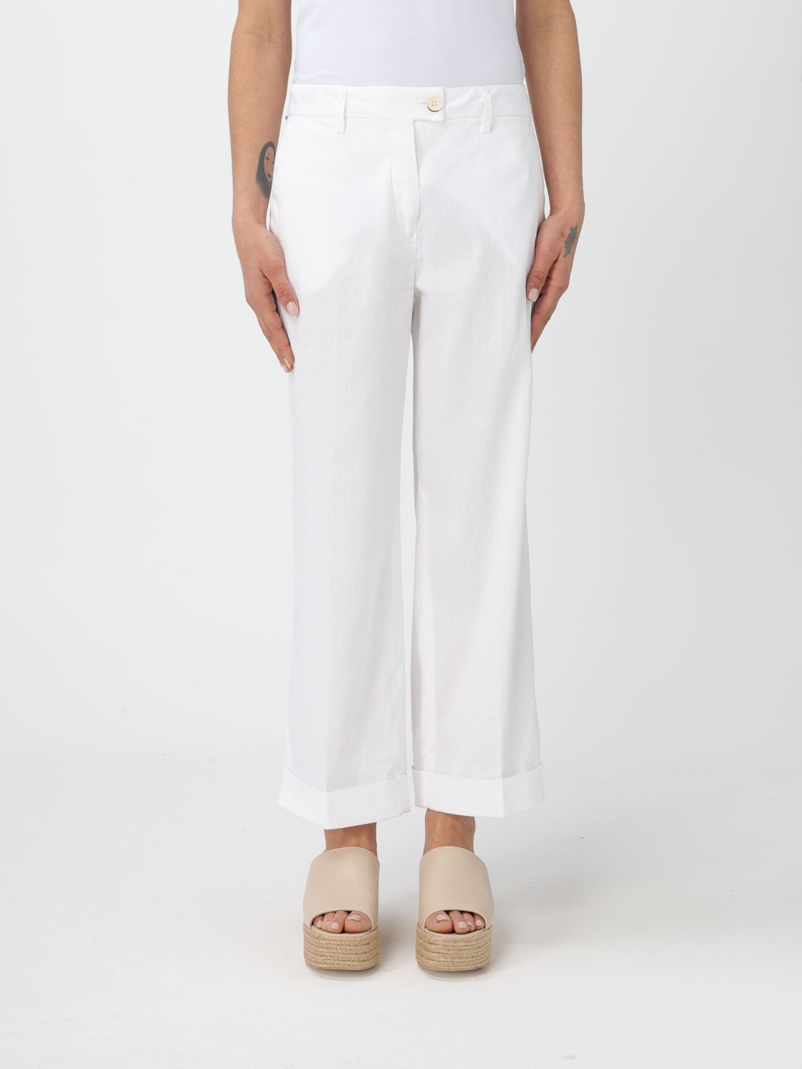 Re-Hash Trousers RE-HASH Woman colour White