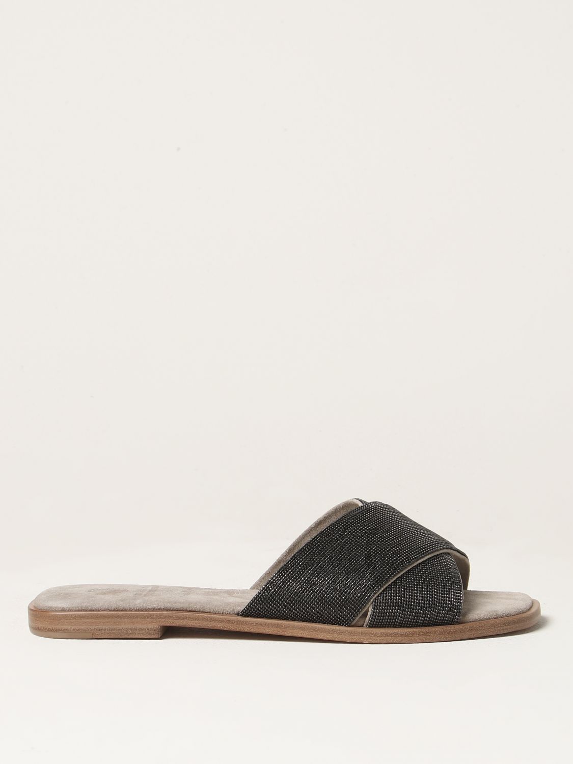 Brunello Cucinelli Flat Sandals BRUNELLO CUCINELLI Woman colour Ice