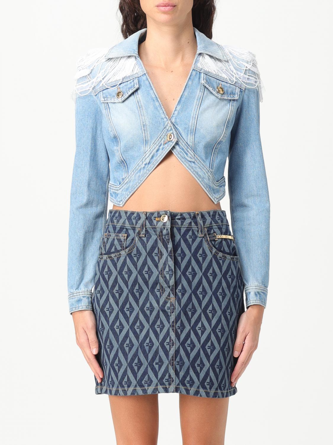 Elisabetta Franchi Jacket ELISABETTA FRANCHI Woman colour Blue