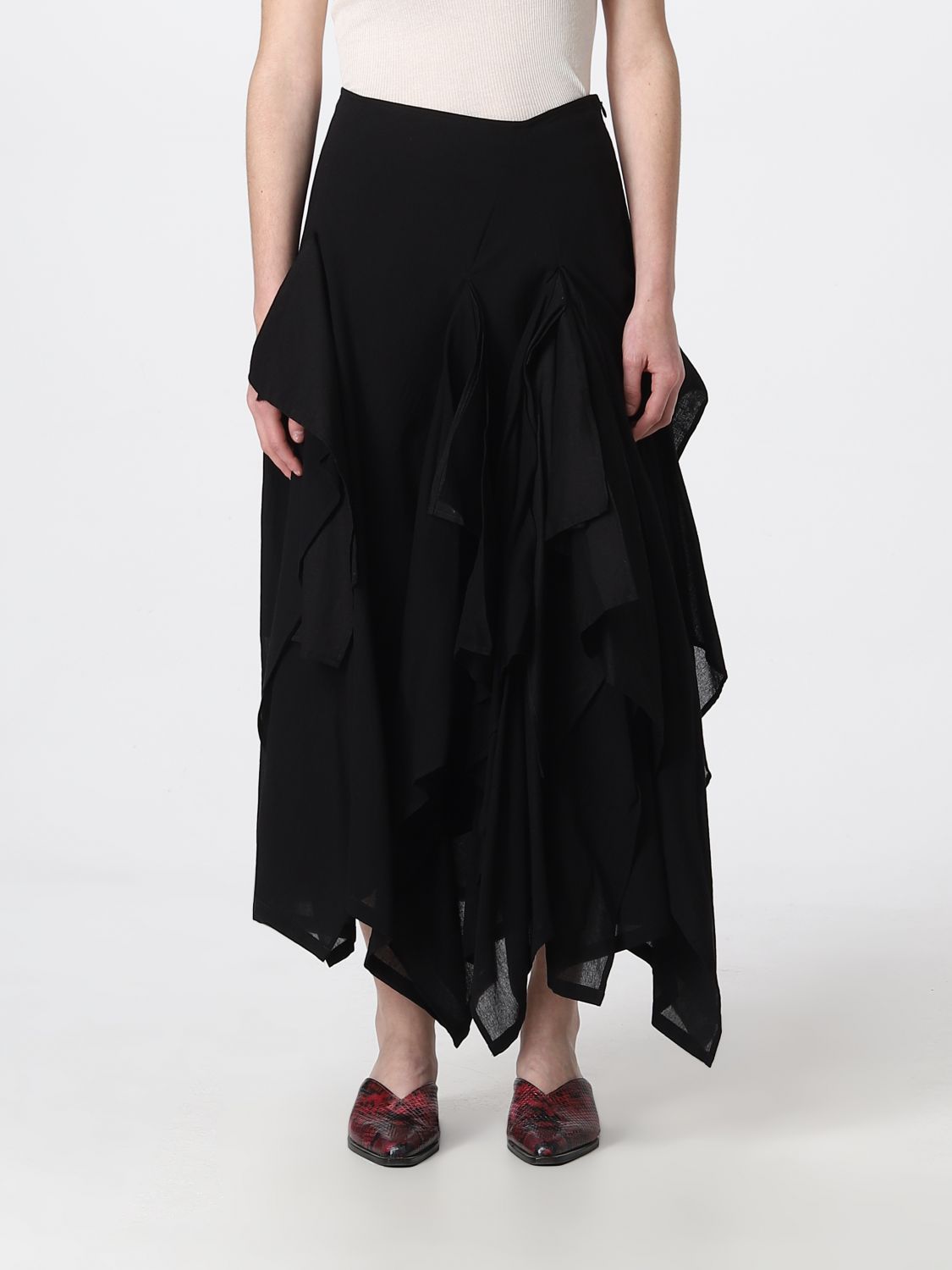 Yohji Yamamoto Skirt YOHJI YAMAMOTO Woman colour Black