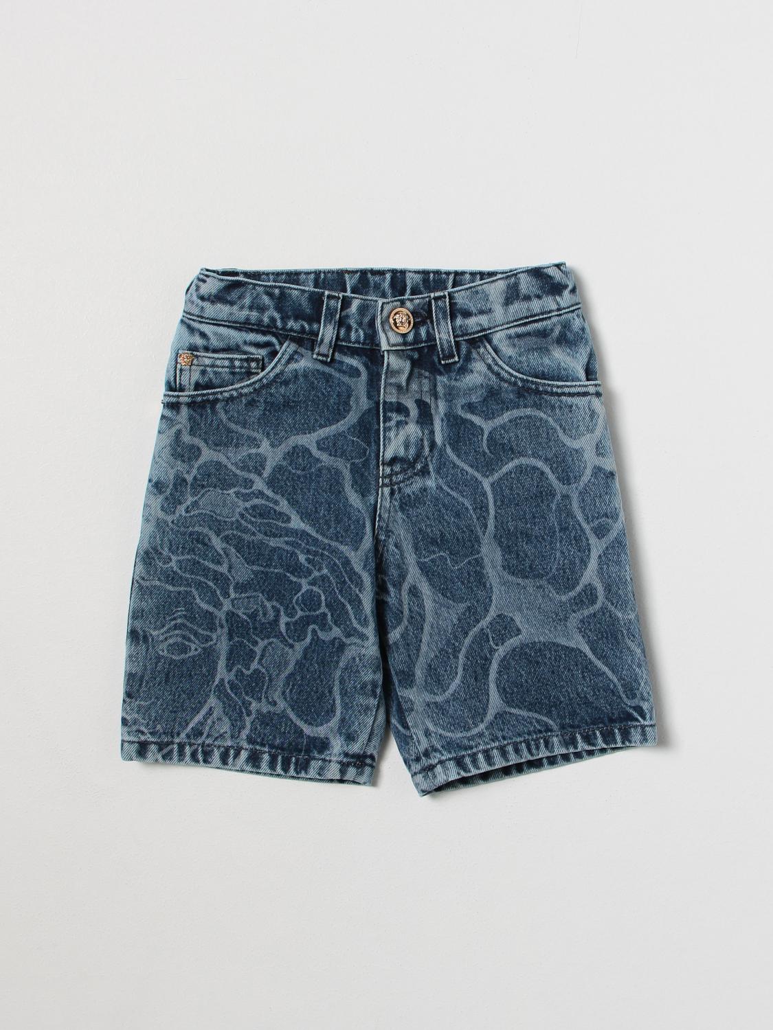 Young Versace Shorts YOUNG VERSACE Kids colour Denim