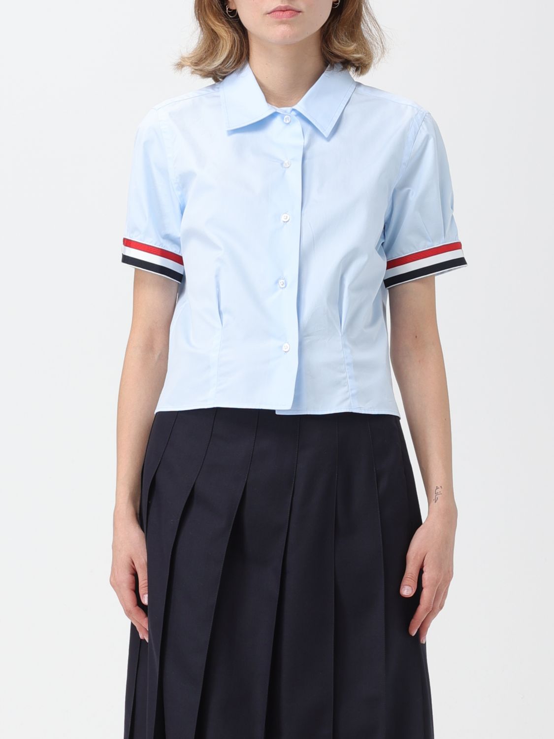 Thom Browne Shirt THOM BROWNE Woman colour Gnawed Blue