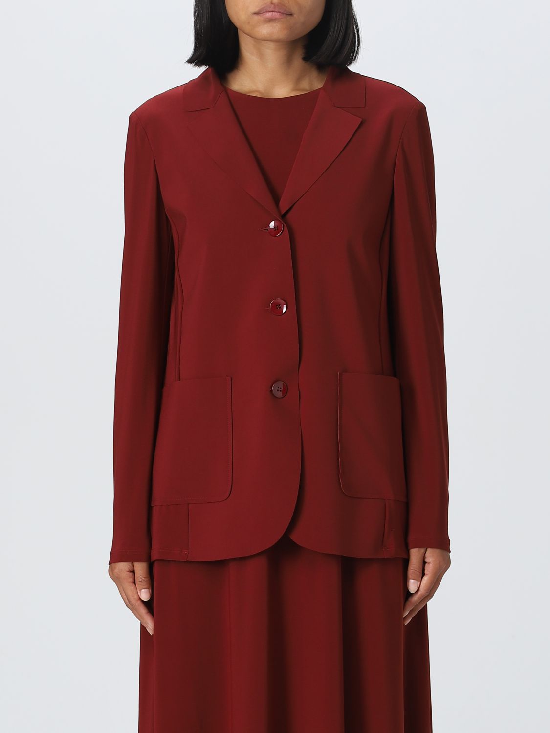 Max Mara Leisure Blazer MAX MARA LEISURE Woman colour Burgundy