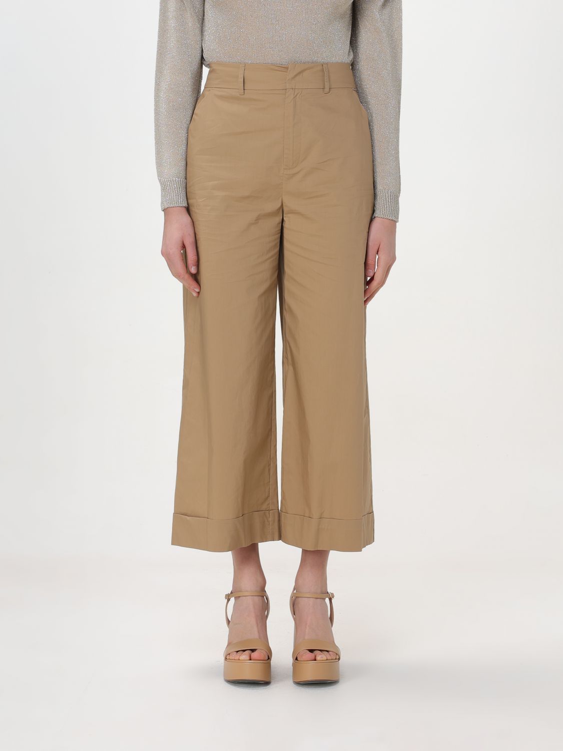 Liu Jo Trousers LIU JO Woman colour Leather